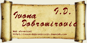 Ivona Dobromirović vizit kartica